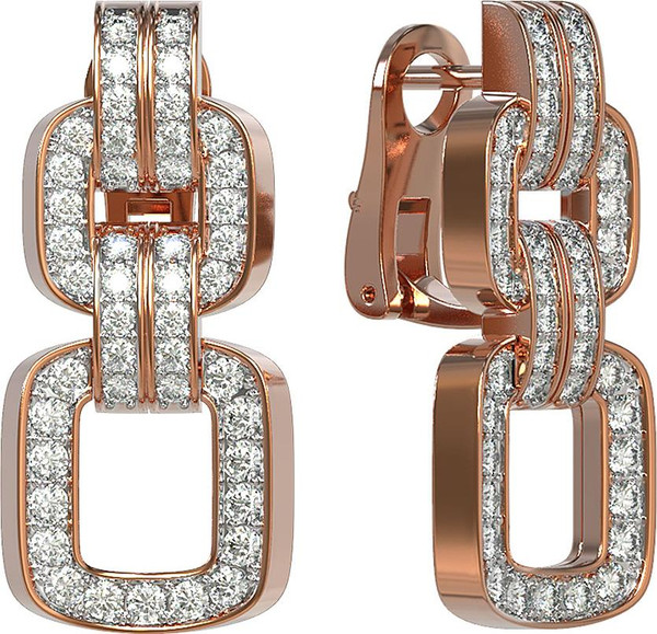 Серьги из золота c бриллиантами