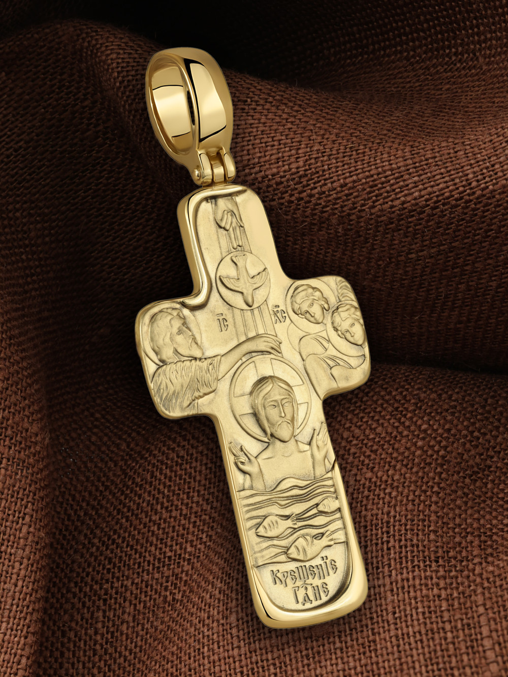 Крест из лимонного золота