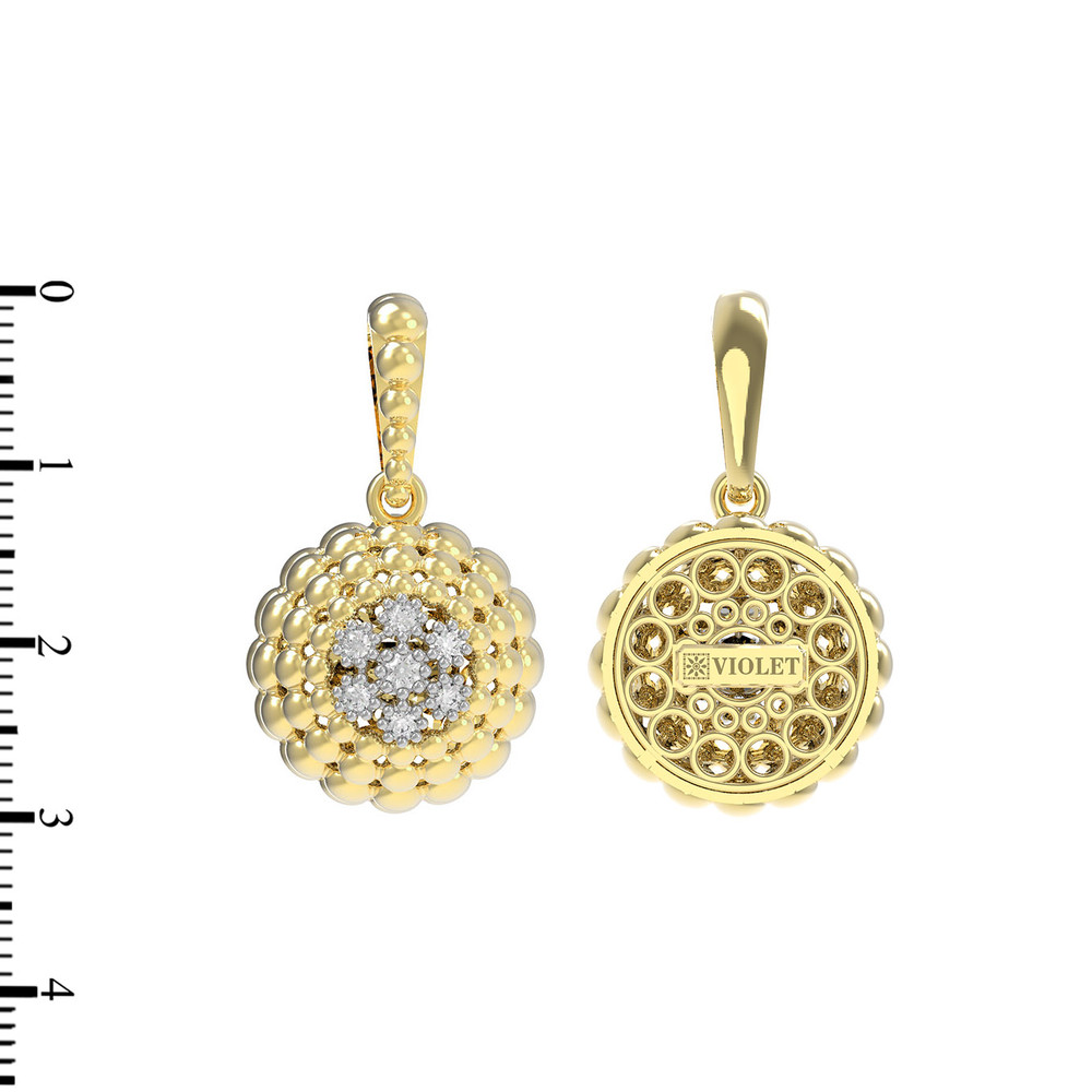 Подвеска из лимонного золота c бриллиантами