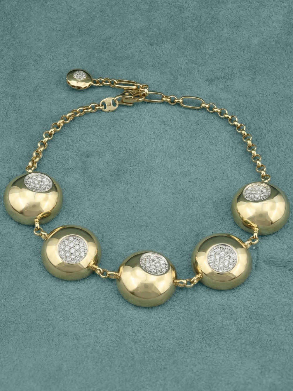 Браслет из лимонного золота c бриллиантами