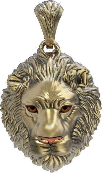 Подвеска из лимонного золота c эмаль