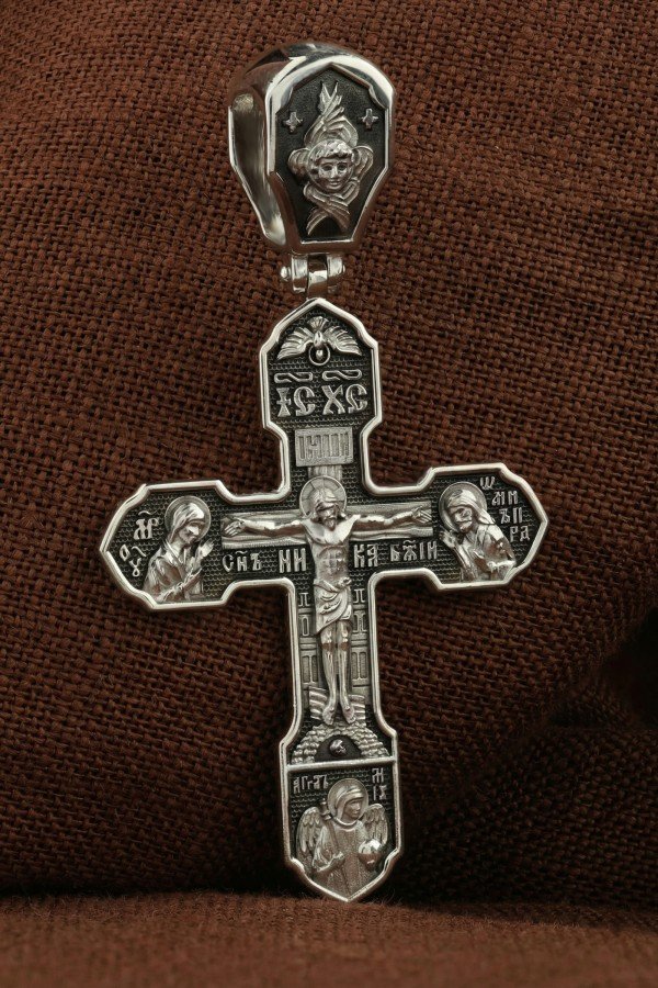 Крест из белого золота