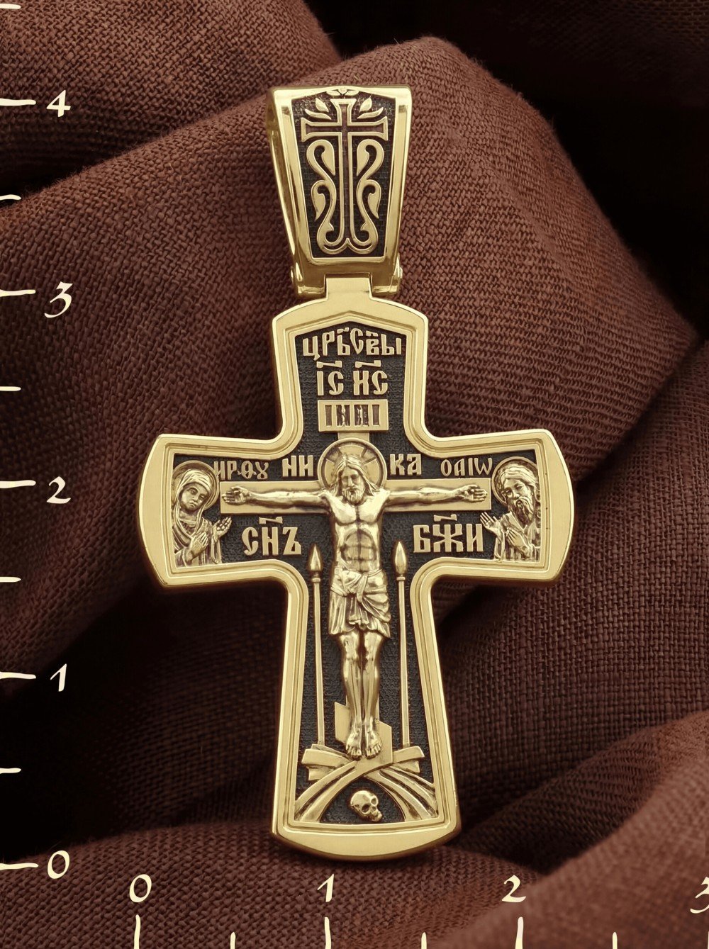 Крест из лимонного золота