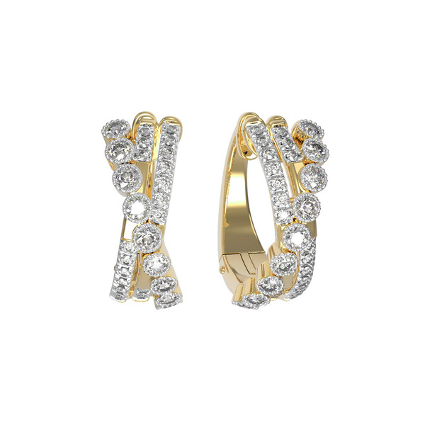 Серьги из лимонного золота c бриллиантами