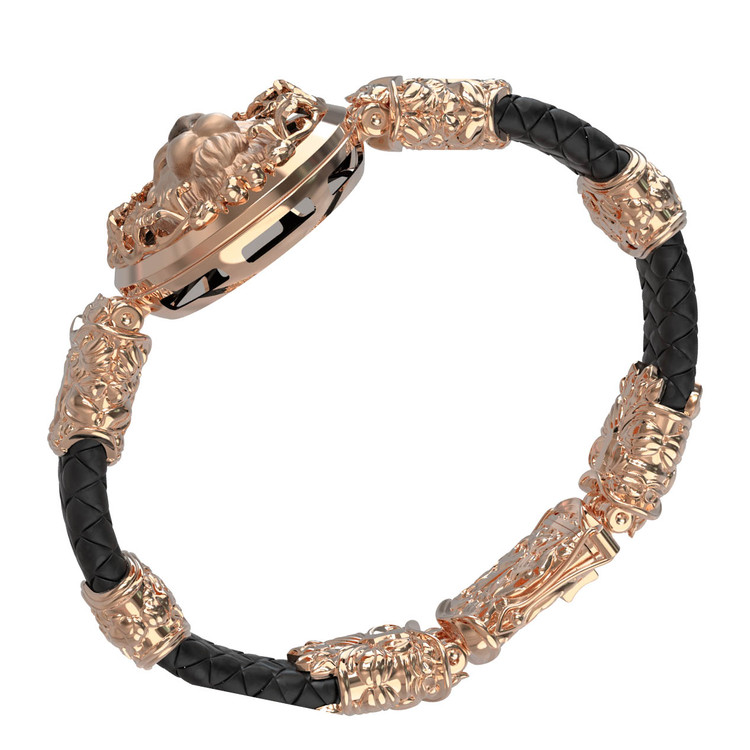 Браслет из золота c шнурком и ониксом