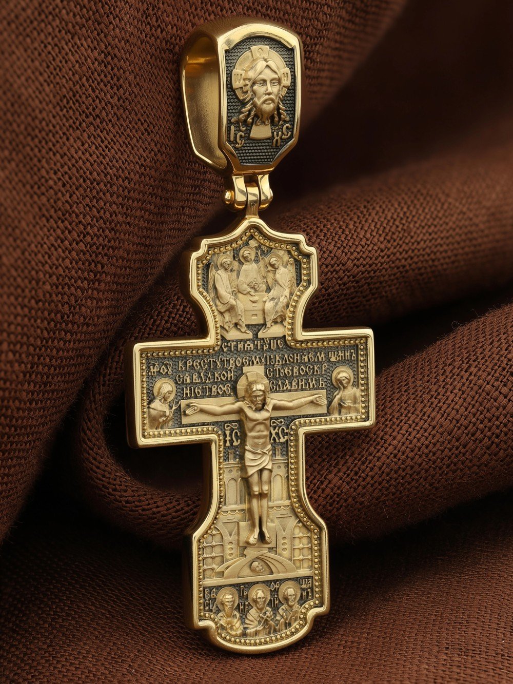 Крест из лимонного золота