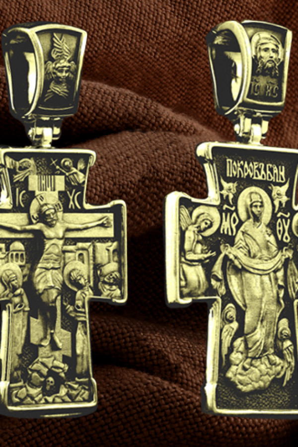 Крест из лимонного золота