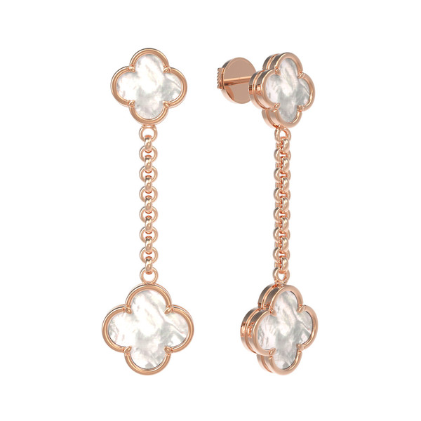 Серьги из золота c перламутром