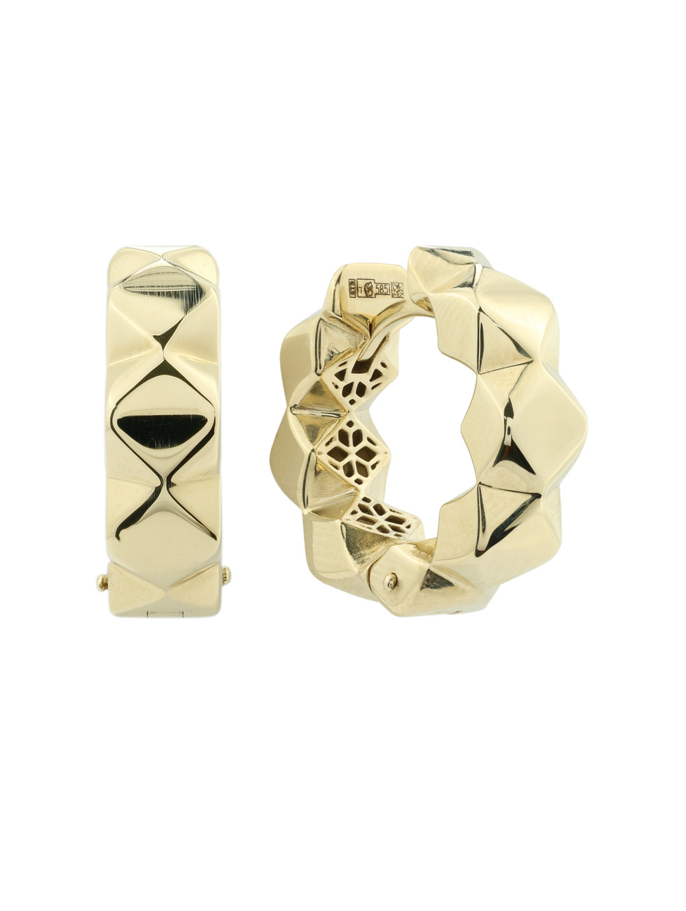 Серьги из лимонного золота