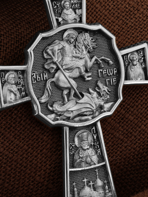 Крест из белого золота