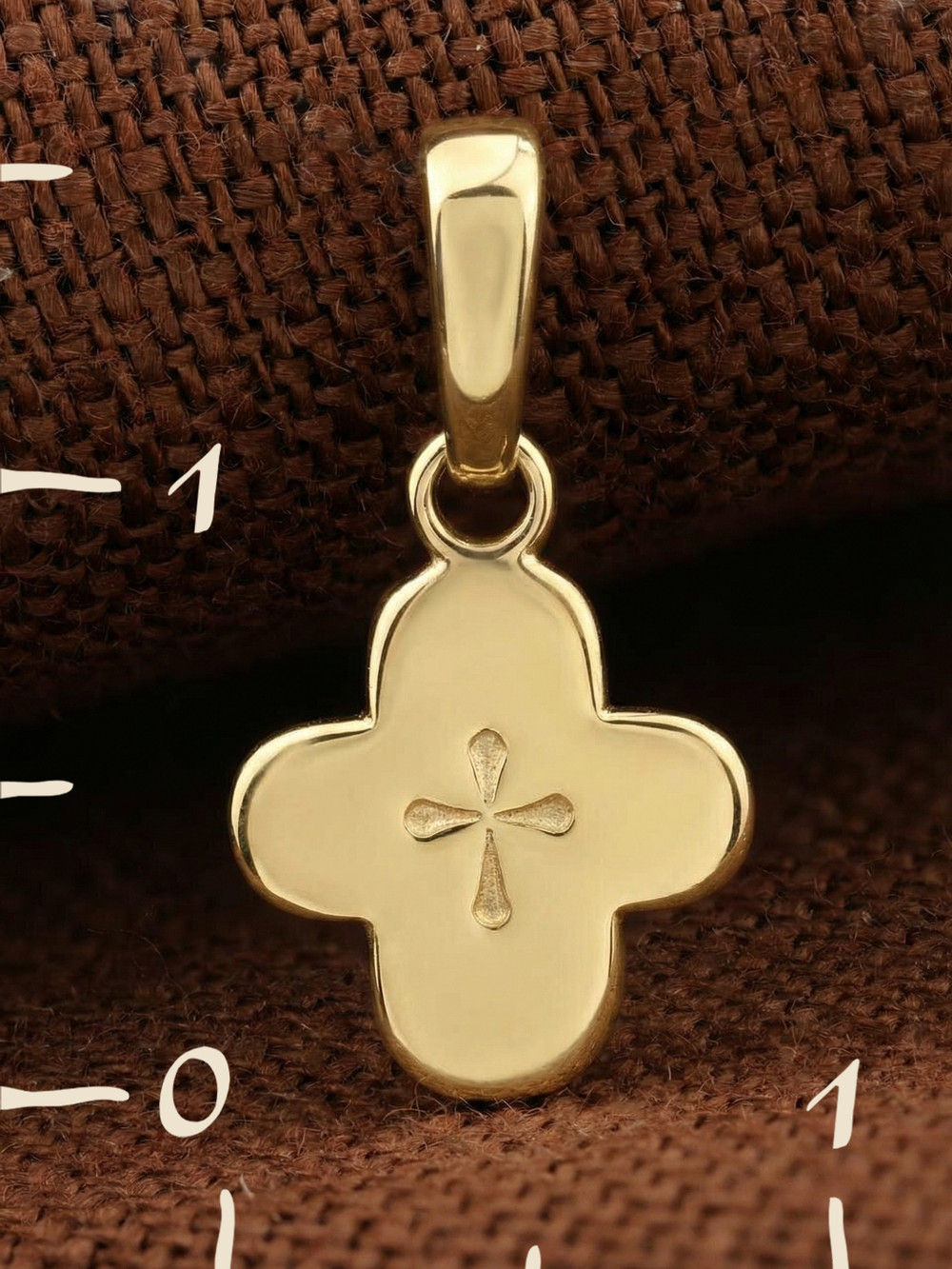 Крест из лимонного золота