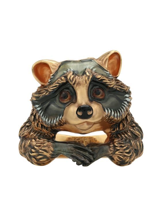 Кольцо из золота c эмаль