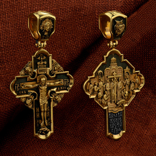 Крест из лимонного золота