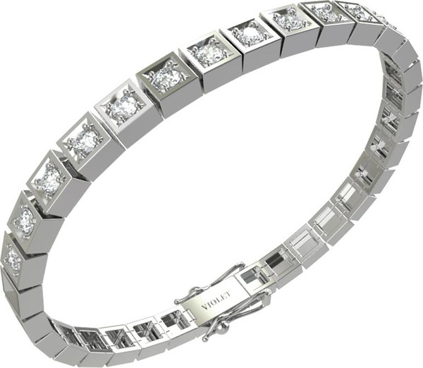 Браслет из белого золота c бриллиантами