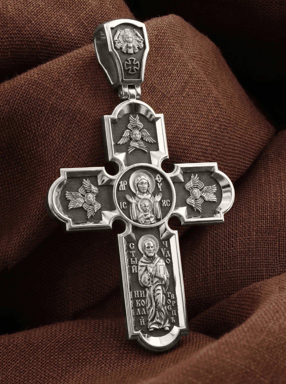 Крест из белого золота