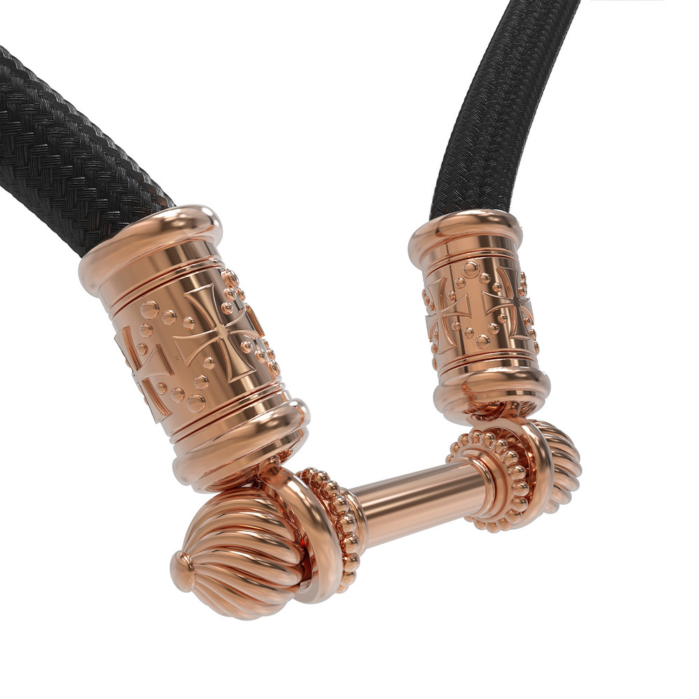 Шнурок шёлковый из золота c шёлковым шнурком