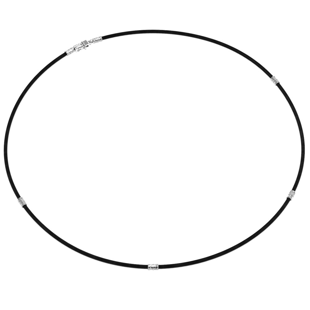 Шнурок шёлковый из белого золота c шёлковым шнурком