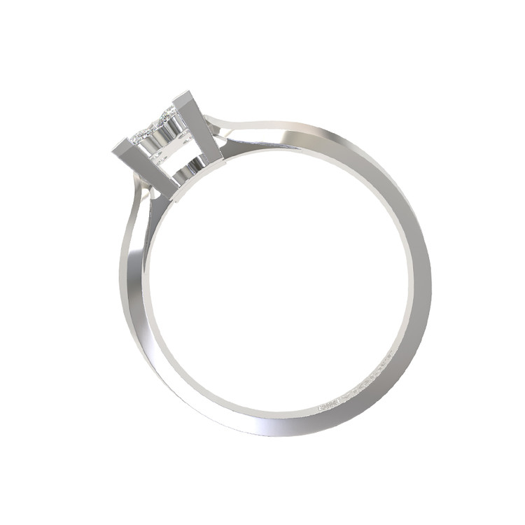 Кольцо из белого золота c бриллиантами