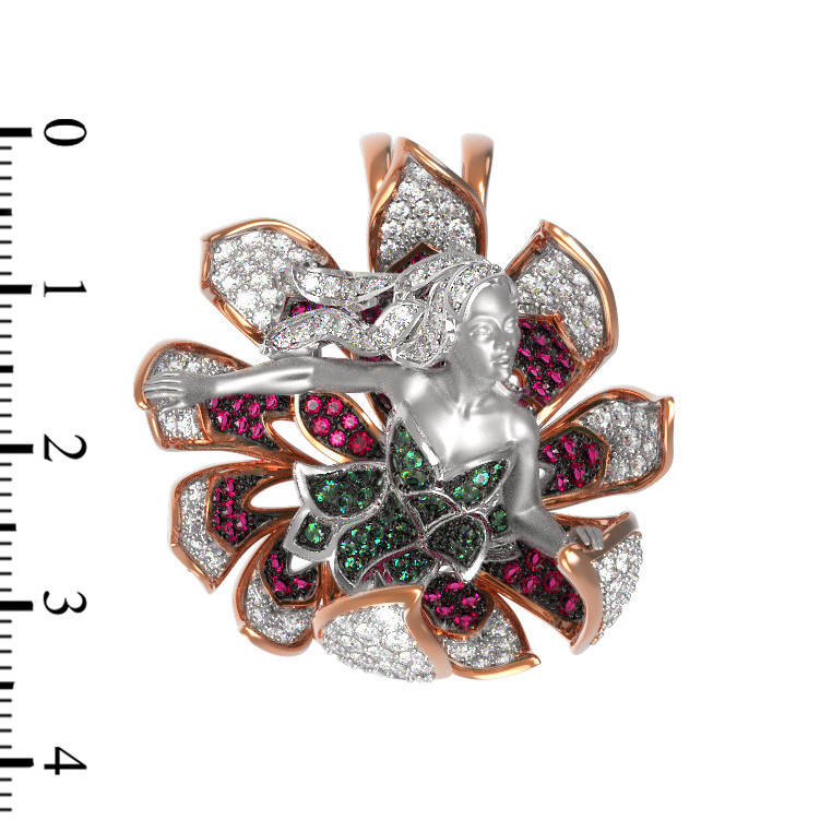 Подвеска из золота c фианитом