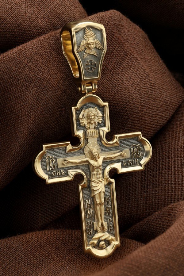 Крест из лимонного золота