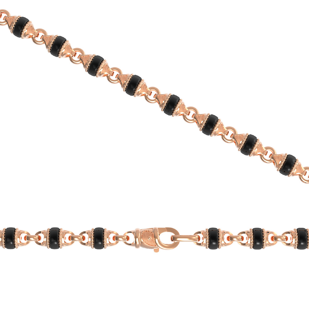 Цепь из золота c ониксом