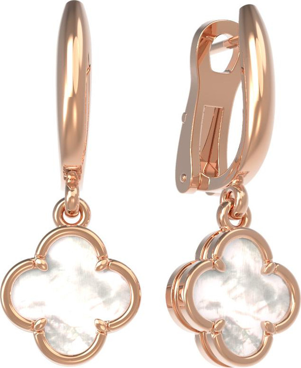 Серьги из золота c перламутром