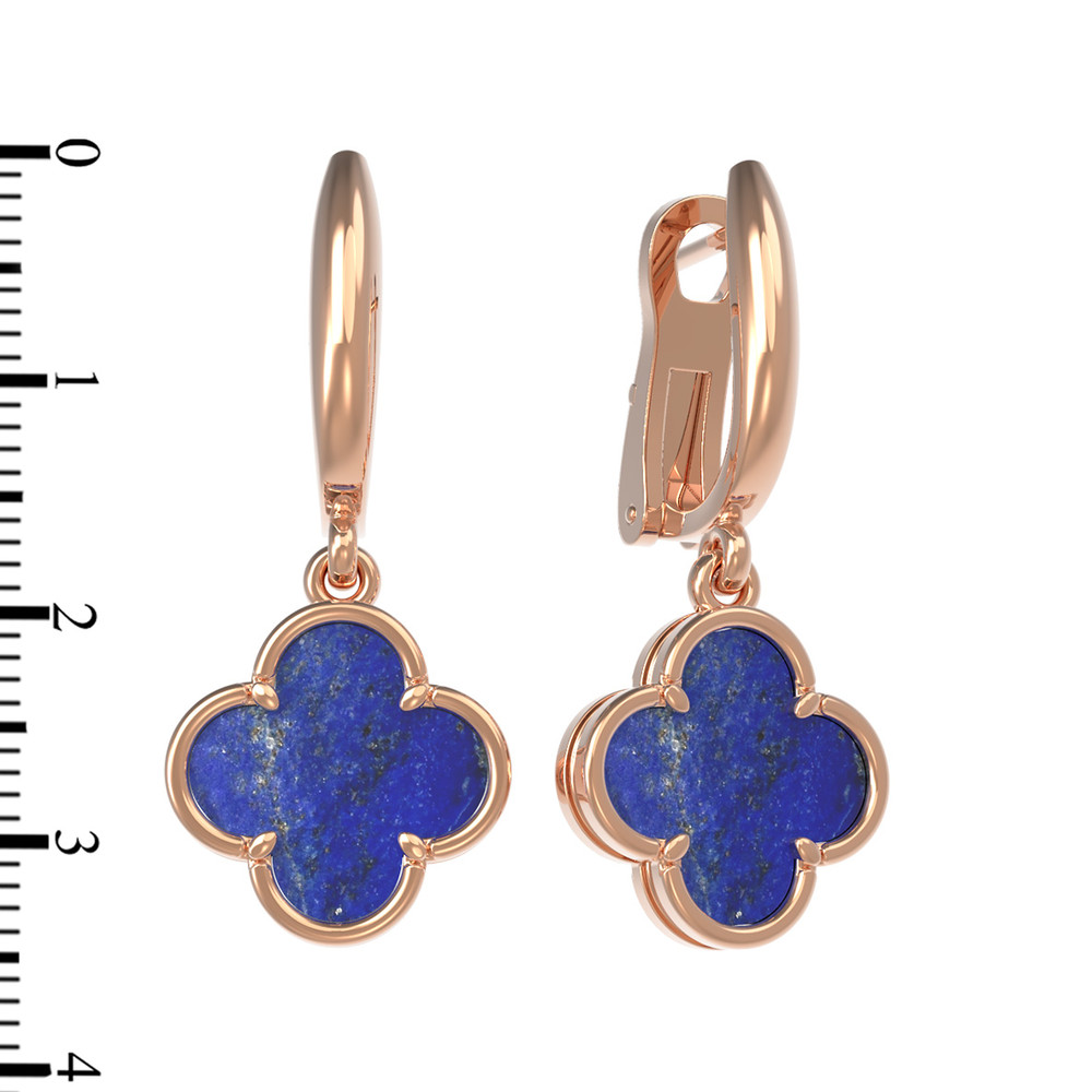 Серьги из золота c лазуритом