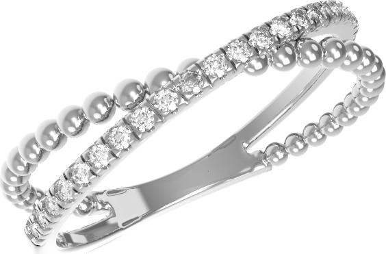 Кольцо из белого золота c бриллиантами