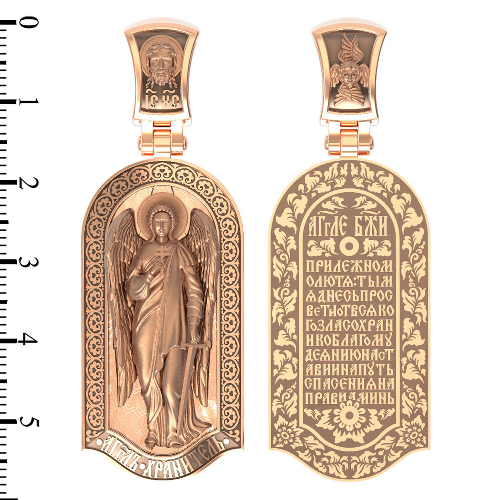 Образок из золота c эмаль