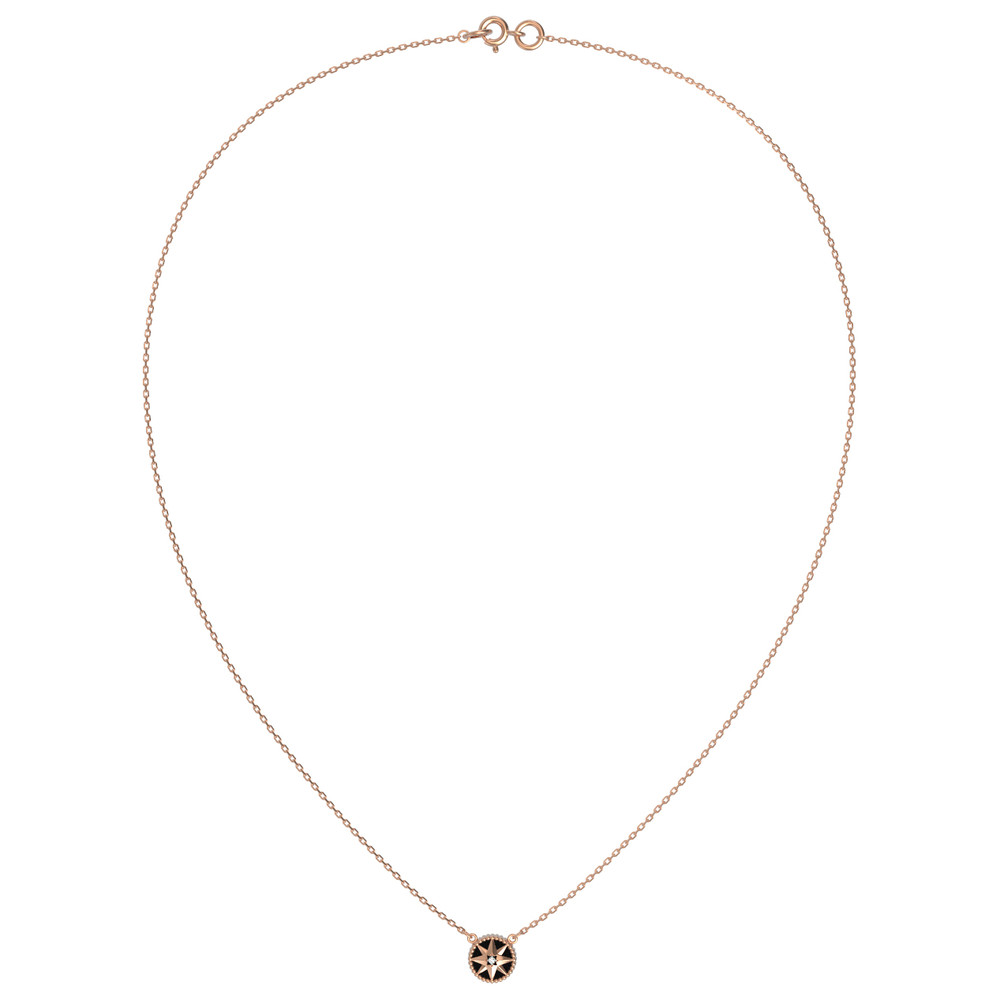 Колье из золота c бриллиантами и ониксом