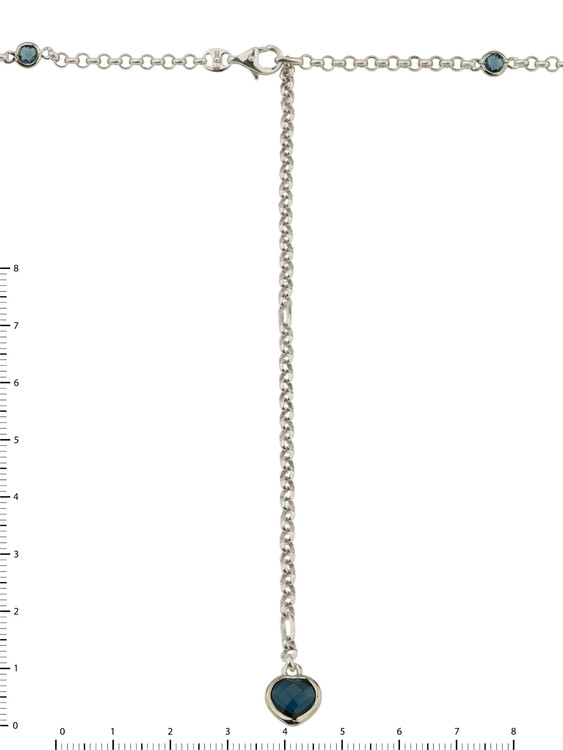 Цепь из белого золота c топазом London