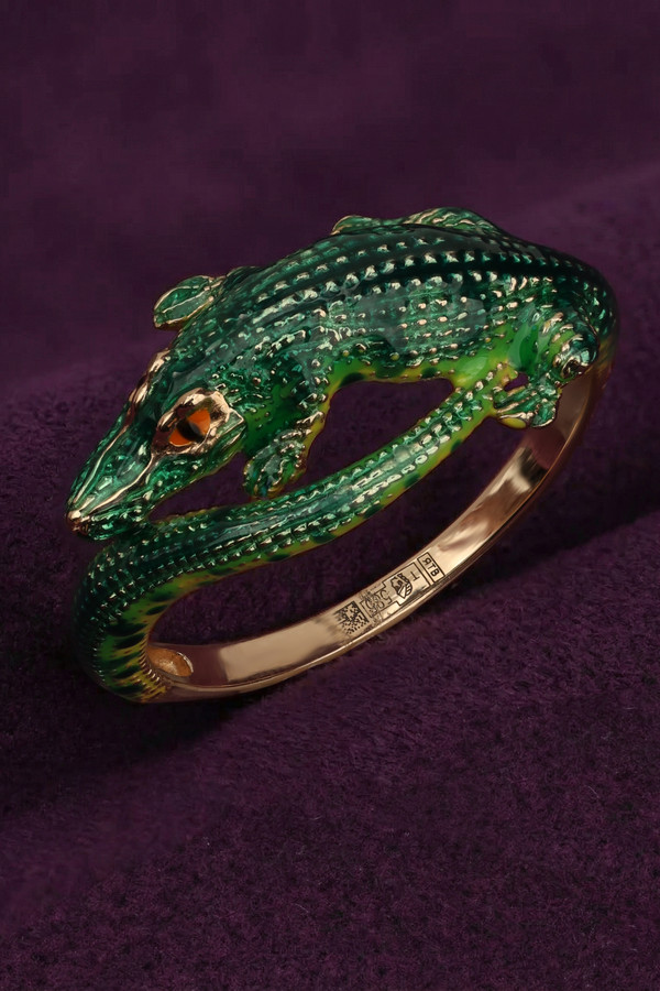 Кольцо из золота c эмаль