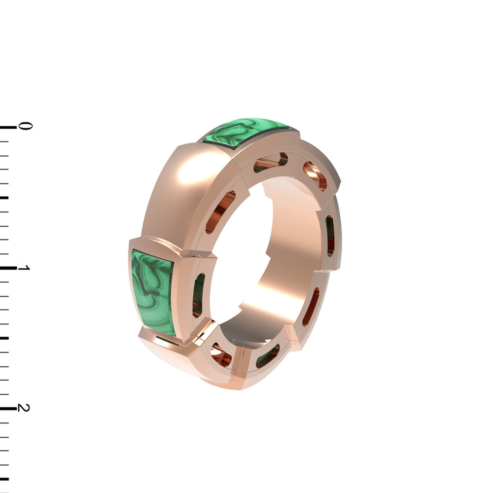 Подвеска из золота c малахитом