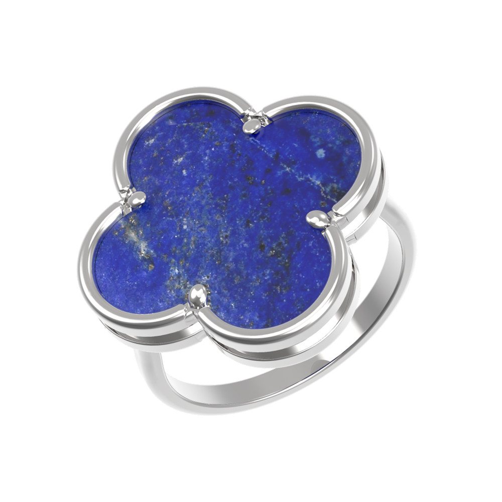 Кольцо из белого золота c лазуритом