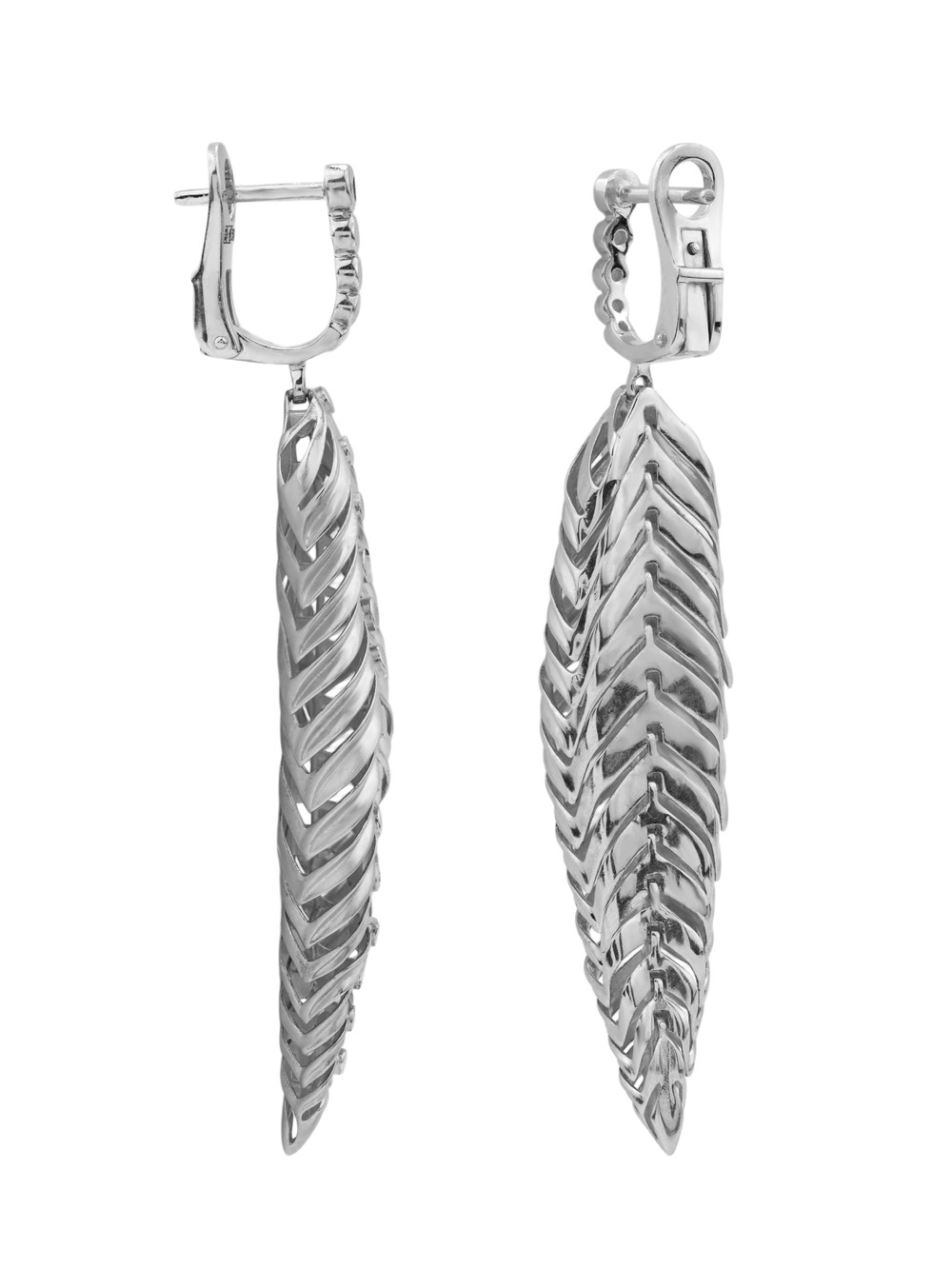 Серьги из белого золота