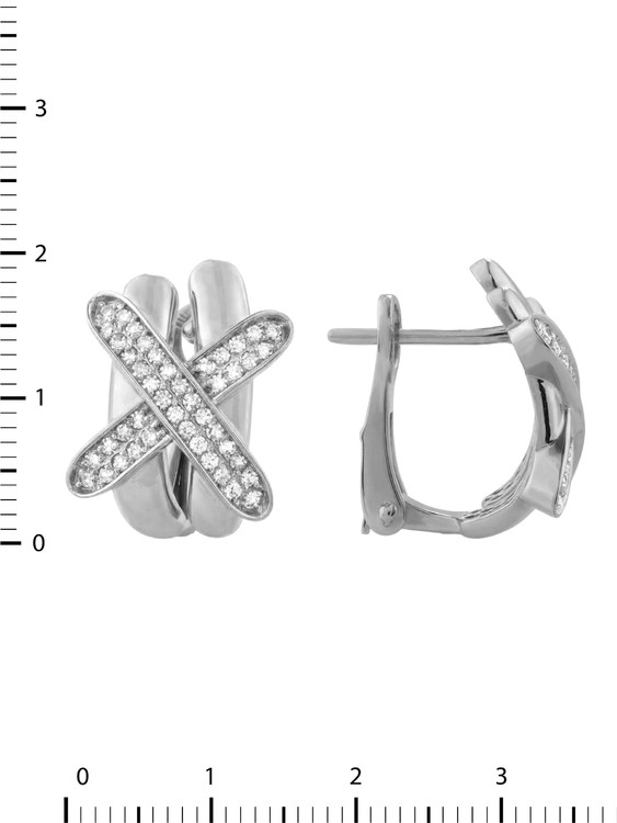 Серьги из белого золота c бриллиантами