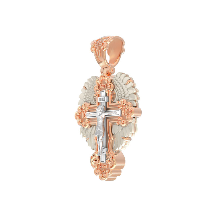 Крест из золота c перламутром