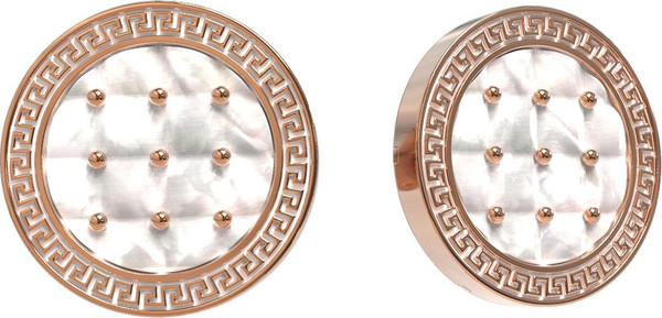 Серьги из золота c эмаль и перламутром