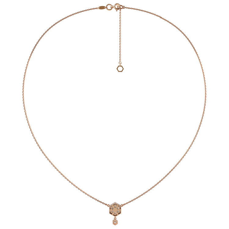 Колье из золота c бриллиантами и перламутром