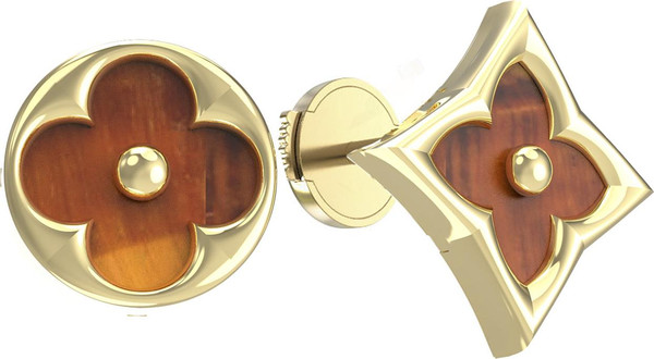 Серьги из лимонного золота c тигровым глазом