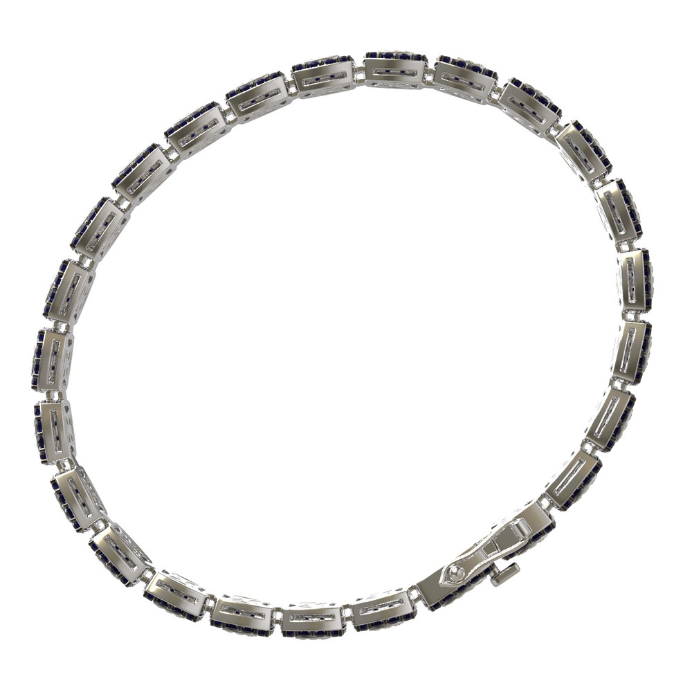 Браслет из белого золота c бриллиантами и сапфиром