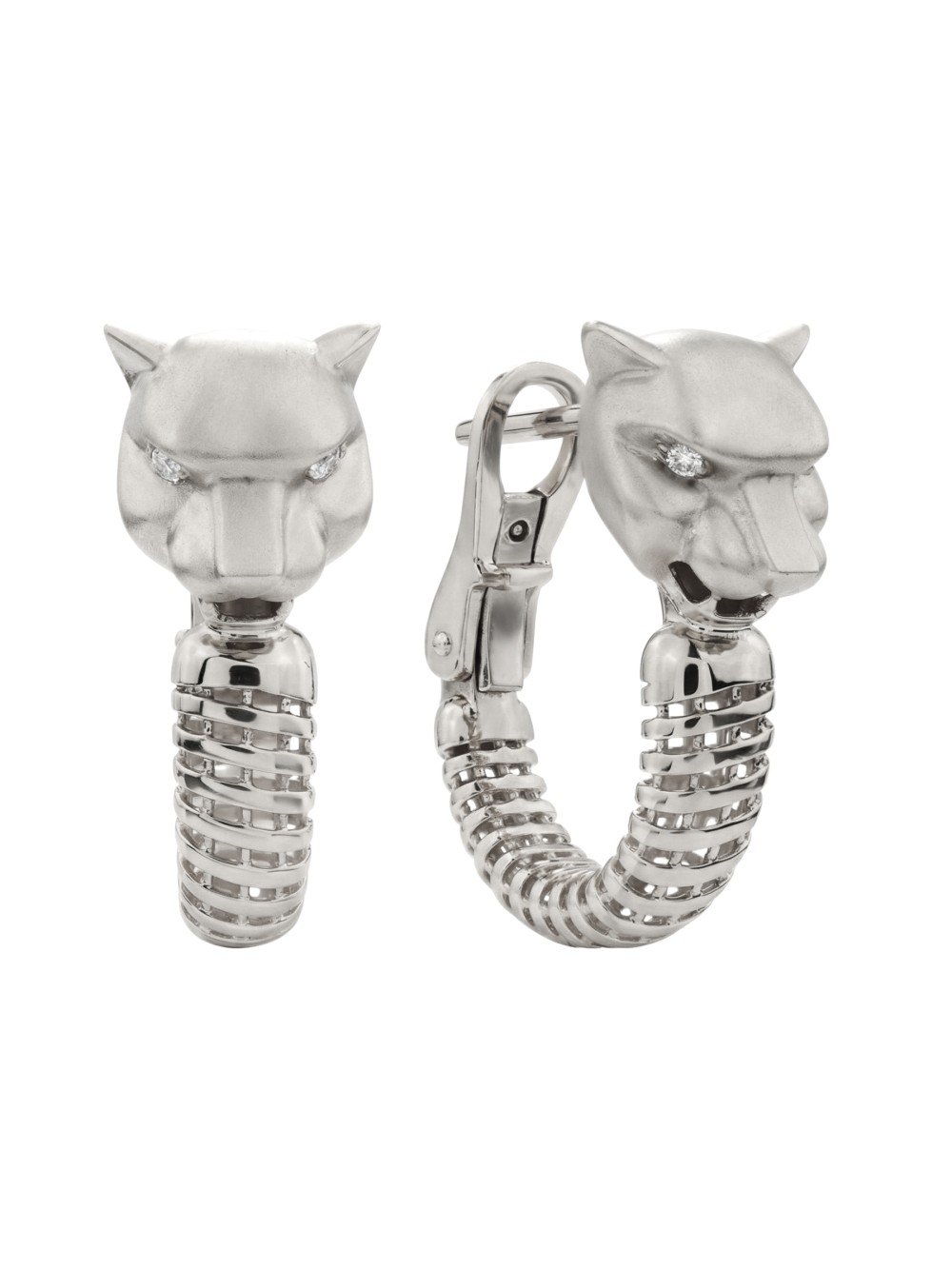 Серьги из белого золота c бриллиантами