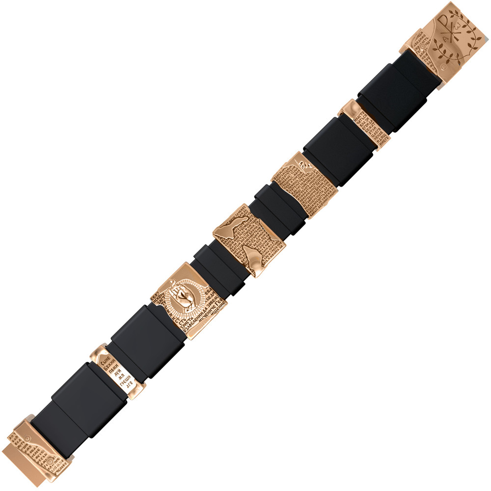 Браслет из золота c кожаным шнурком