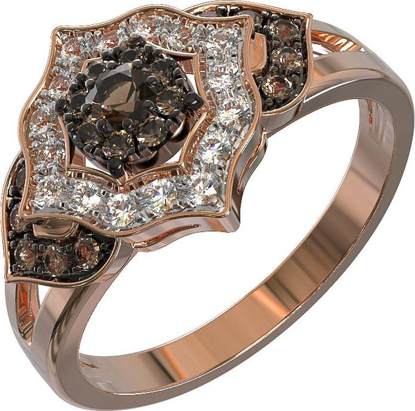 Кольцо из золота c бриллиантами