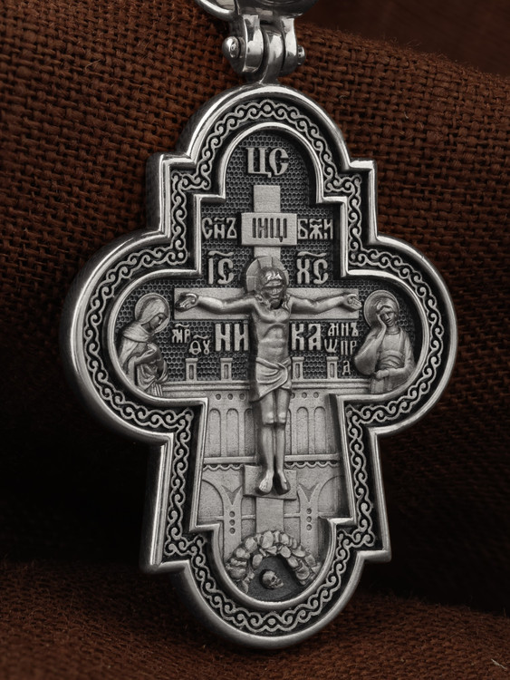 Крест из белого золота