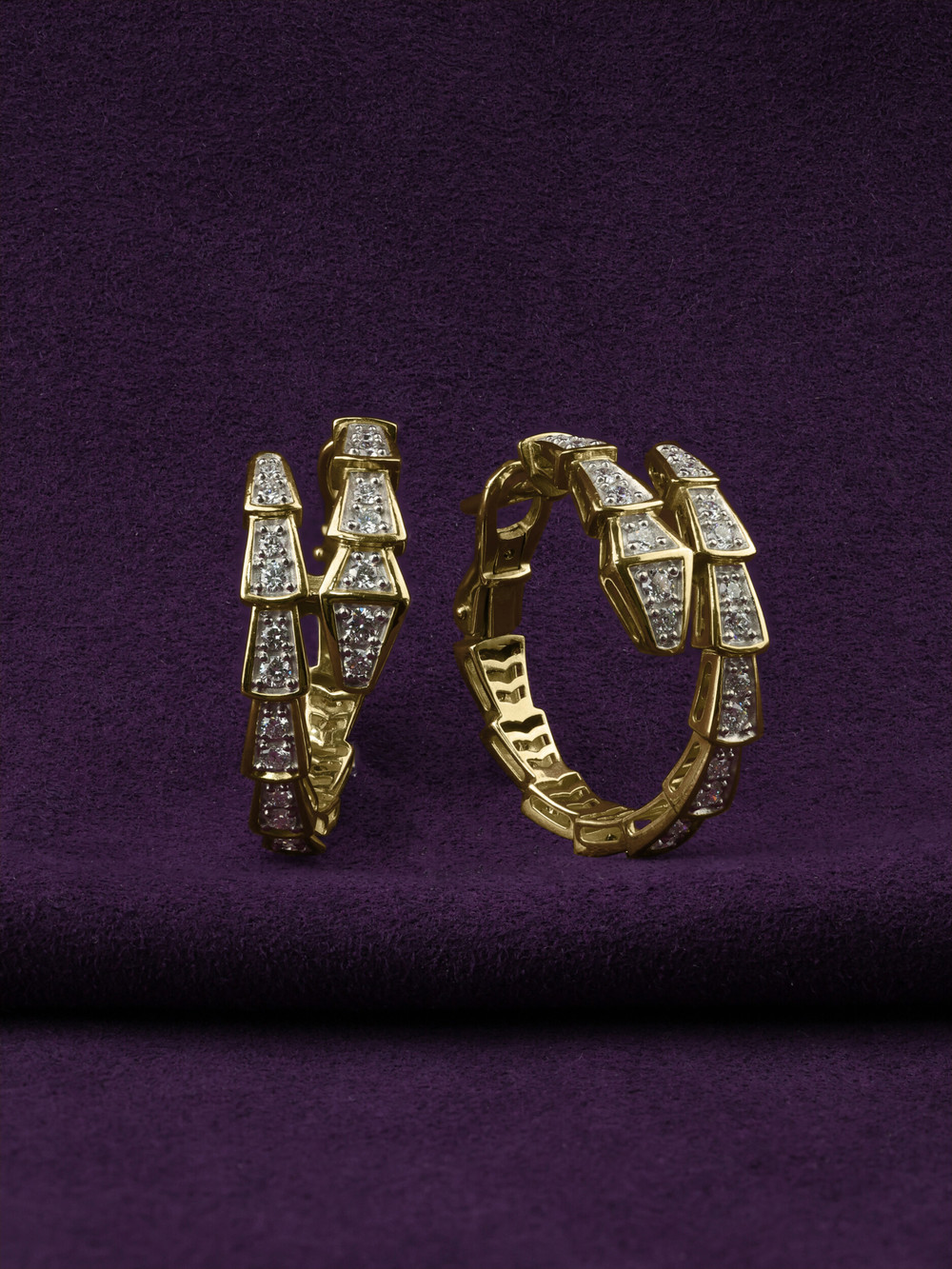 Серьги из лимонного золота c бриллиантами