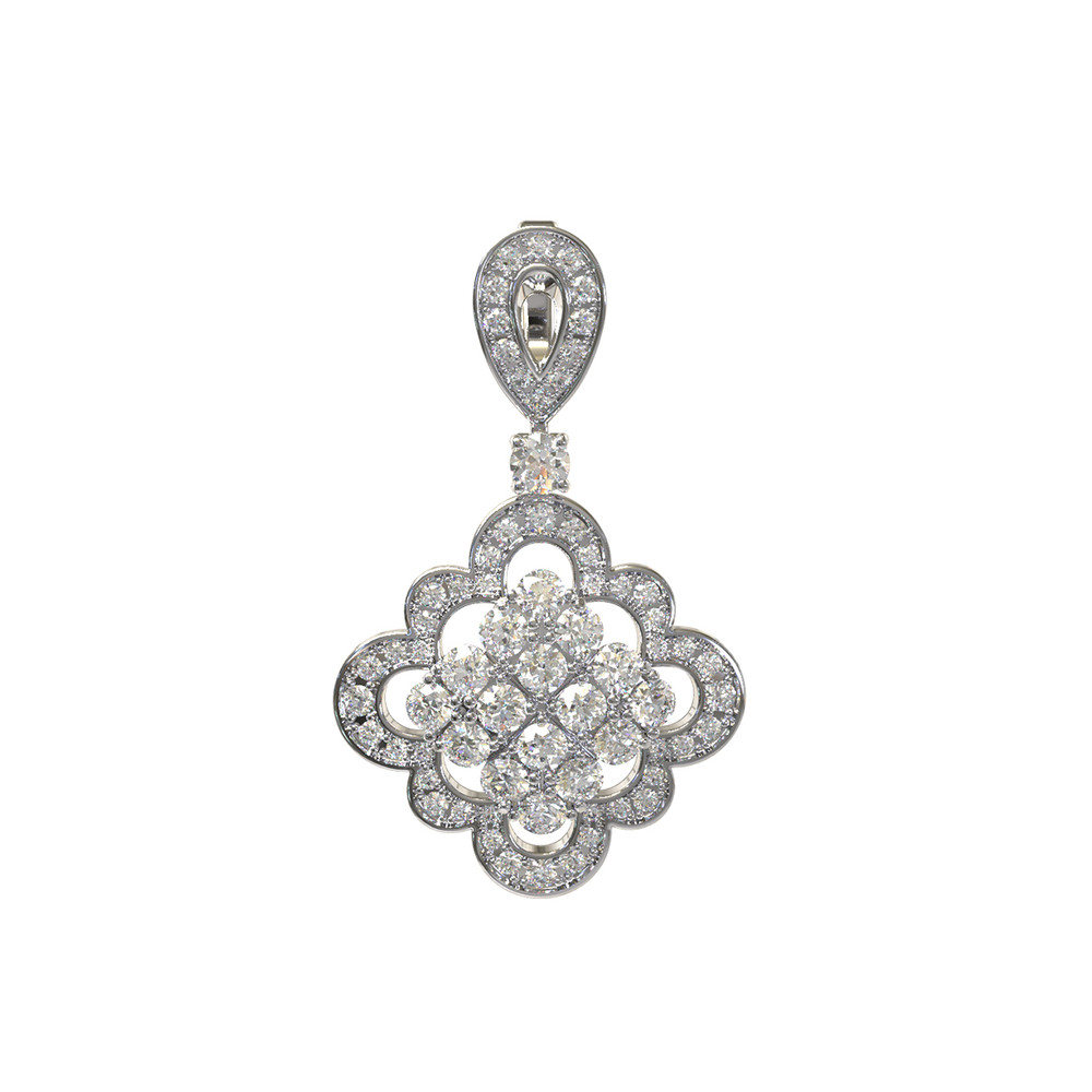 Подвеска из белого золота c бриллиантами