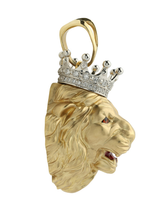 Подвеска из лимонного золота c эмаль и бриллиантами