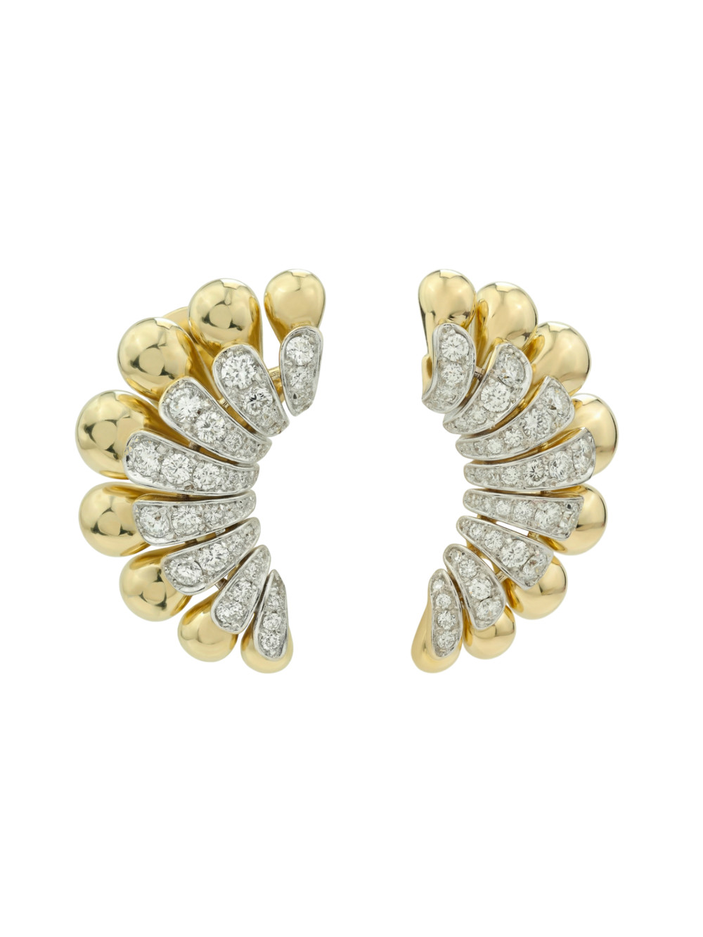 Серьги из лимонного золота c бриллиантами