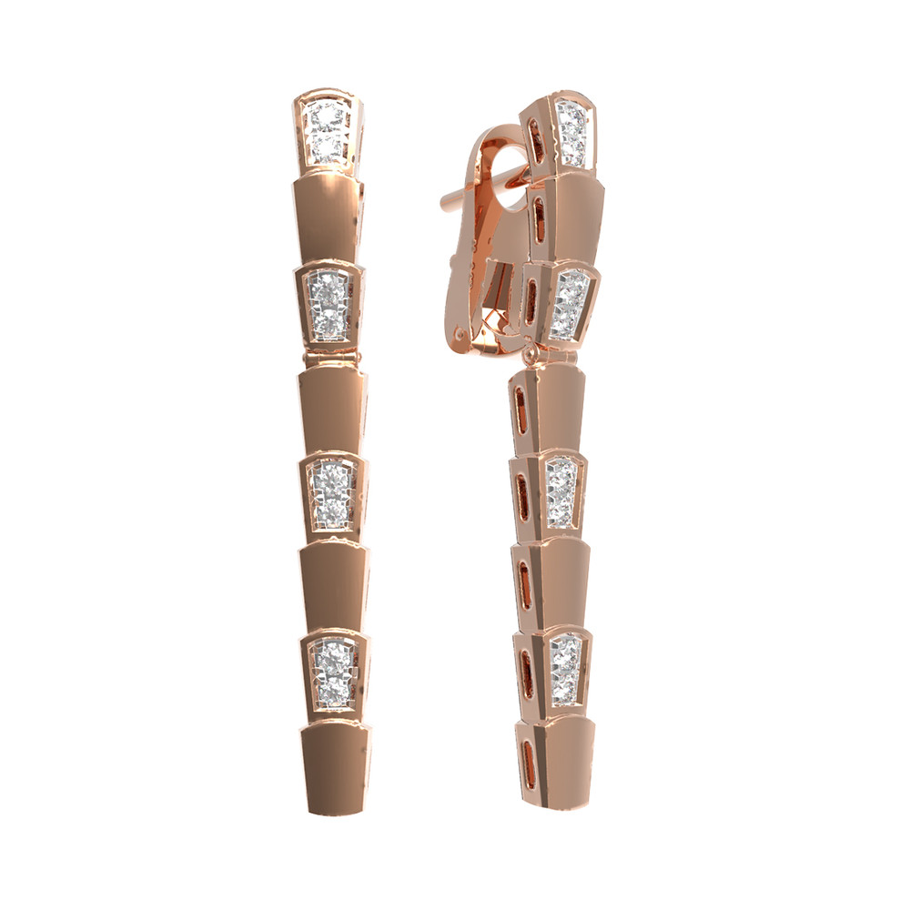 Серьги из золота c бриллиантами